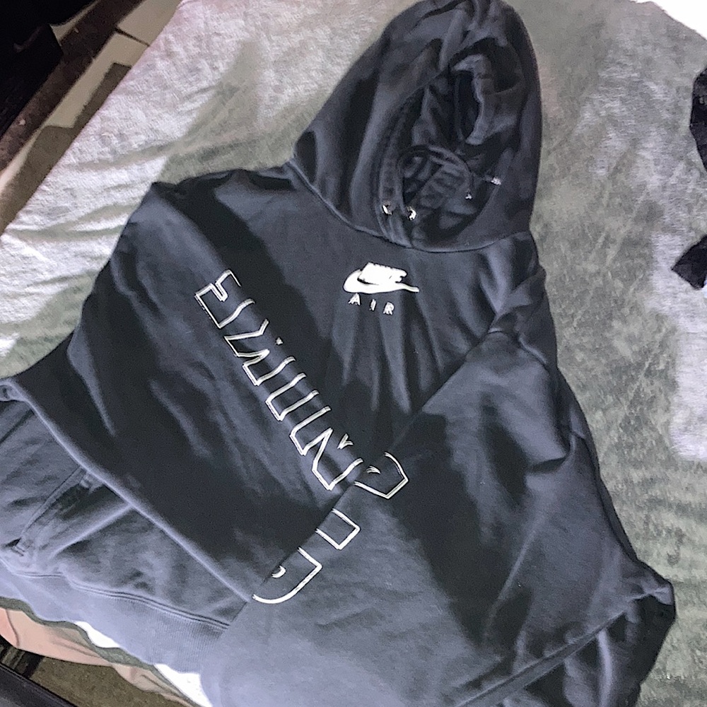 Plus size (nike air)crop top hoodie